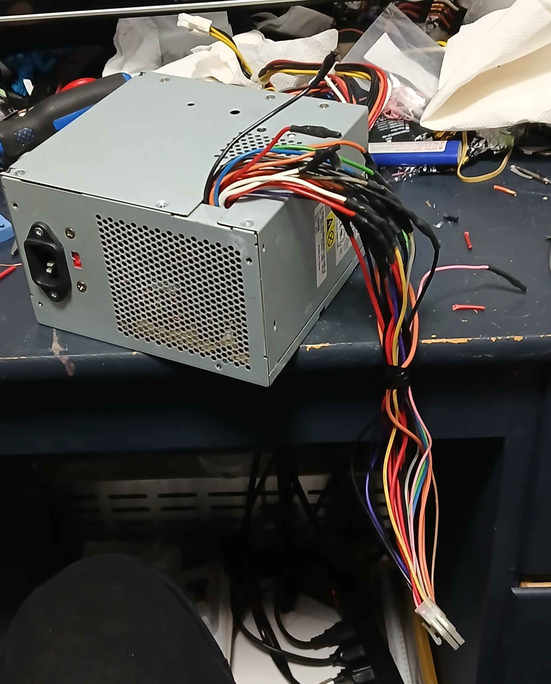 i had to splice two power supplies together, in fact.